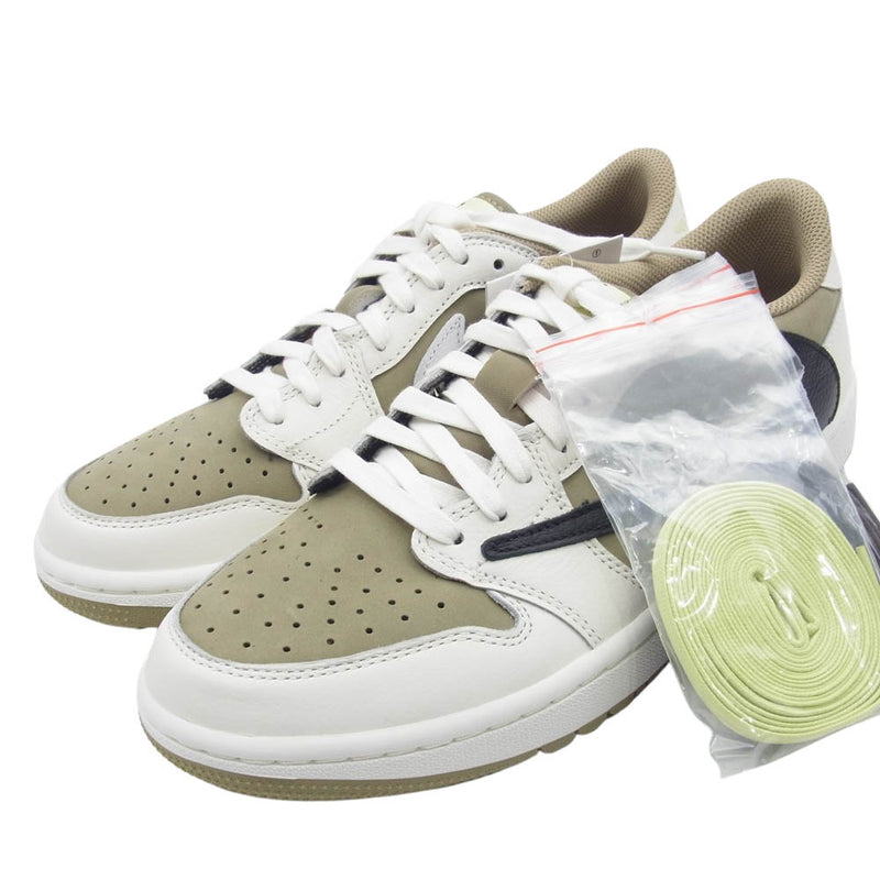 NIKE ナイキ FZ3124-200 フェイクバスターズ鑑定済 Travis Scott AIR JORDAN 1 Low Golf NRG Neutral Olive トラヴィススコット エアジョーダン ニュートラルオリーブ ローカット スニーカー カーキ系 ホワイト系 25.5cm【新古品】【未使用】【中古】