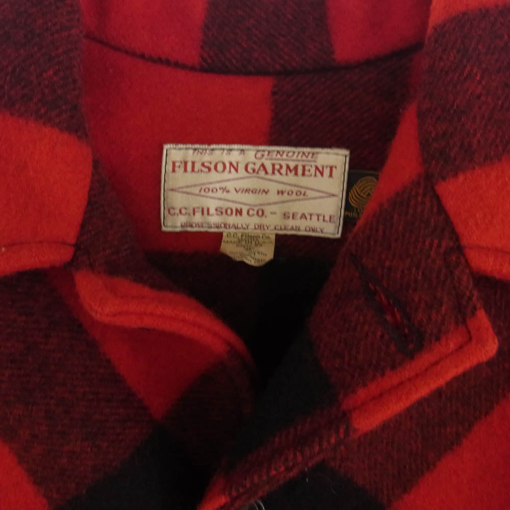 FILSON フィルソン USA製 DOUBLE MACKINAW CRUISER ダブルマッキーノクルーザー ジャケット レッド系 42【中古】