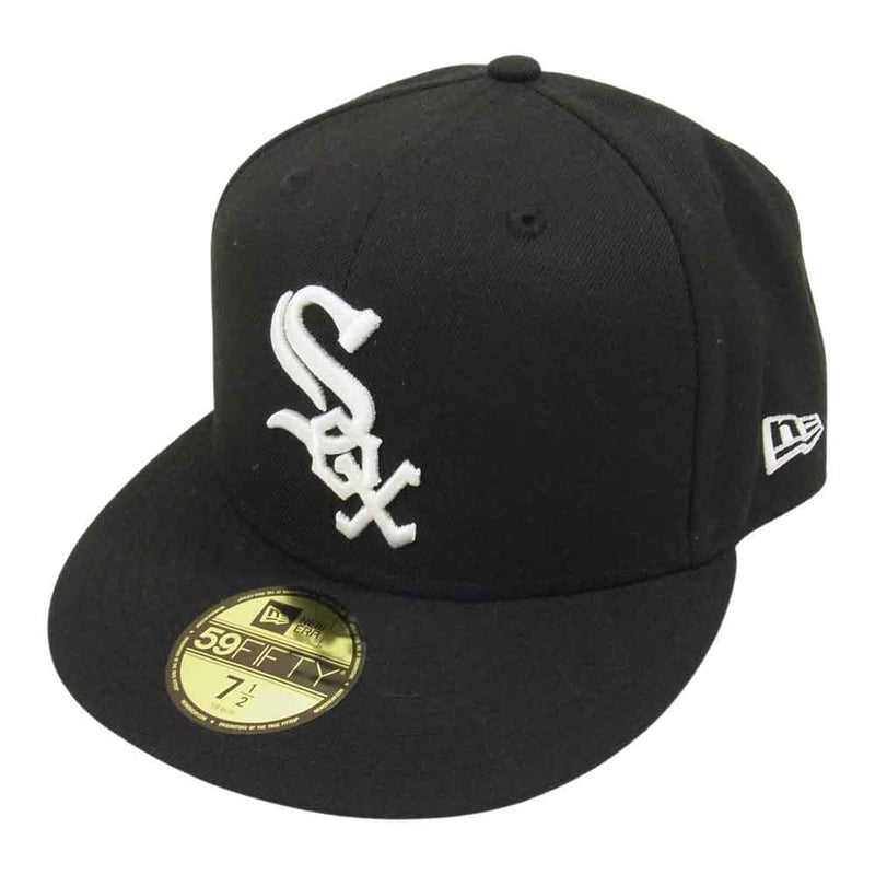 NEW ERA ニューエラ ホワイトソックス ベースボール キャップ ブラック系 7 1/2【美品】【中古】