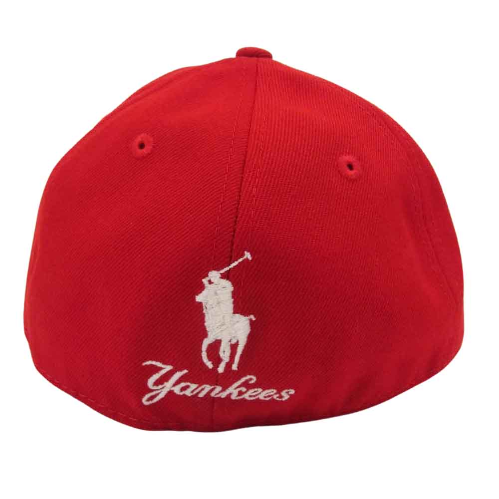 NEW ERA ニューエラ × Polo Ralph Lauren NY Yankees Cap  ヤンキース ポロラルフローレン キャップ レッド系 L【美品】【中古】