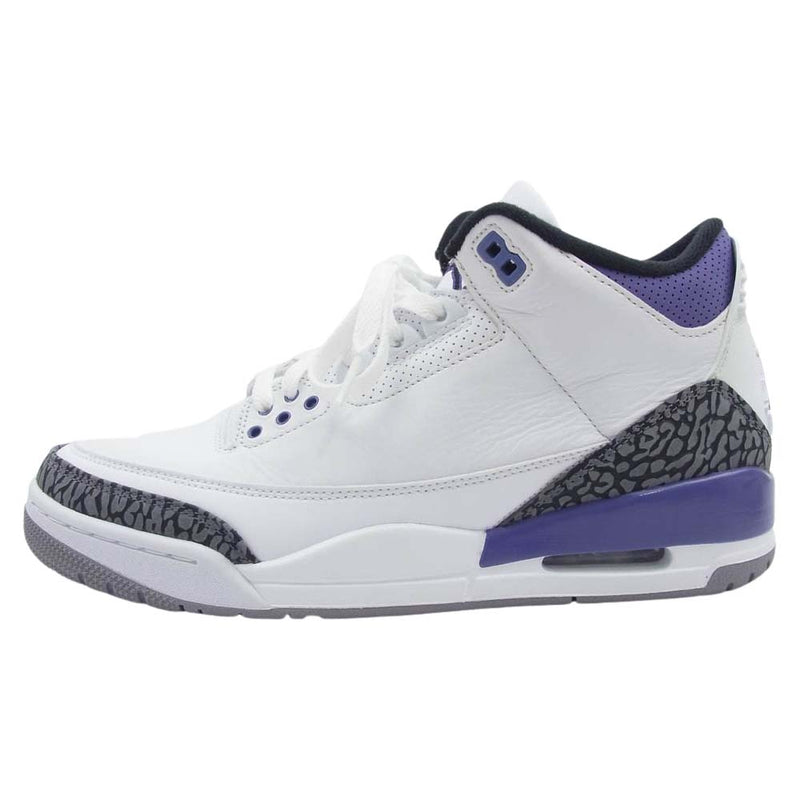 NIKE AIR JORDAN ナイキ ジョーダン CT8532-105 Air Jordan 3 Retro Dark Iris エアジョーダン3 レトロ ダークアイリス ホワイト系 パープル系 27cm【中古】