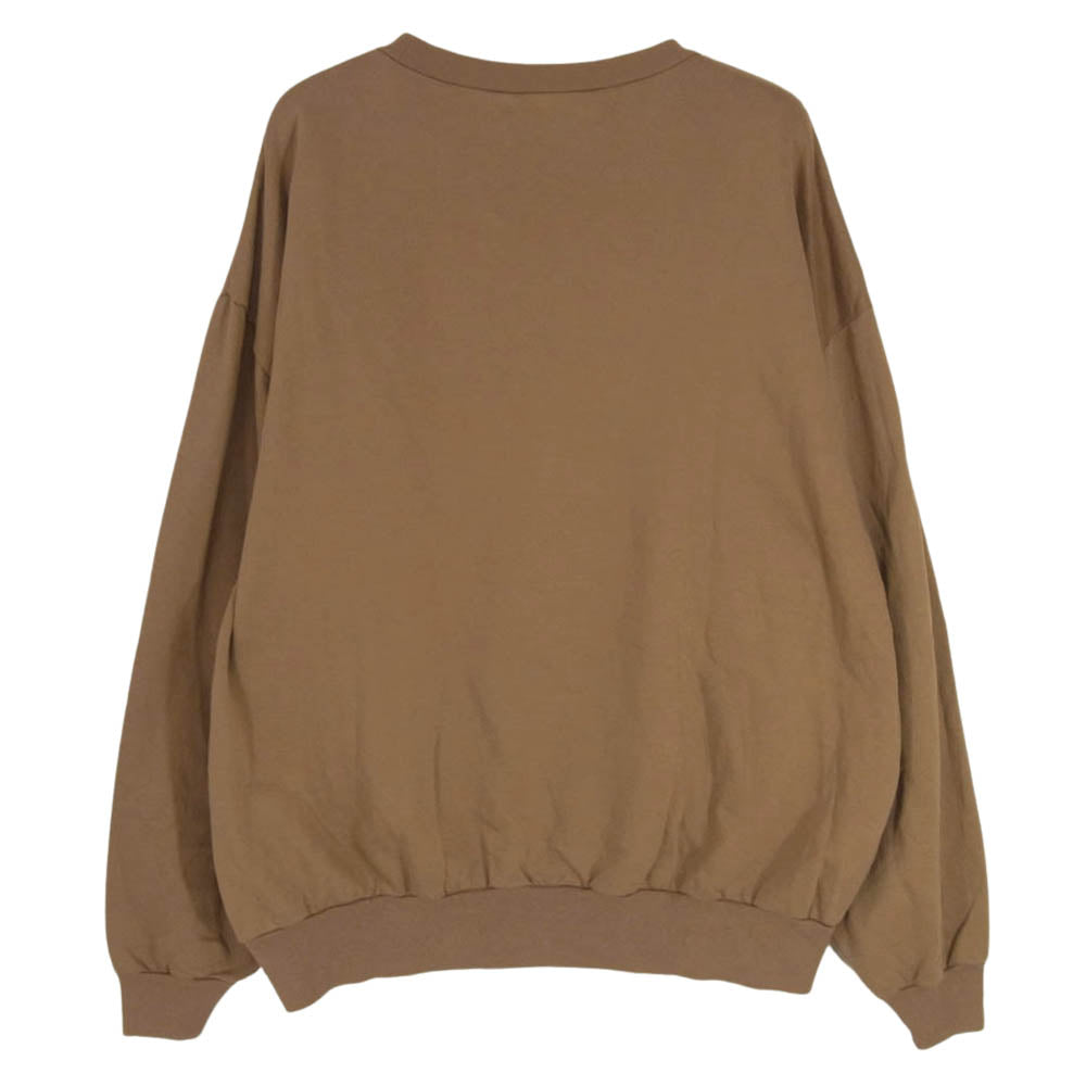 AURALEE オーラリー 22AW A22AP01NU ELASTIC HIGH GAUGE SWEAT P/O エラスティック ハイゲージ スウェット トレーナー ブラウン系 3【中古】