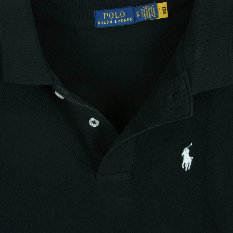 POLO RALPH LAUREN ポロ・ラルフローレン ポニー刺繍 ロゴ刺繍 半袖 ワンピース ブラック系 XS【中古】