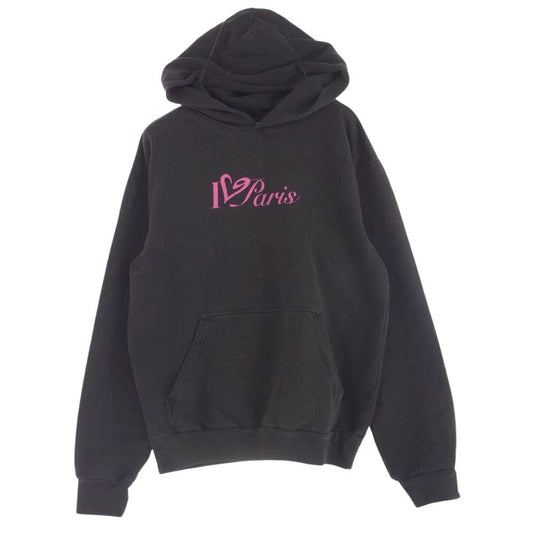 バスケットケース PARIS HOODIE I LOVE PARIS アイラブパリ プルオーバー フーディ パーカー グレー系 XS【中古】