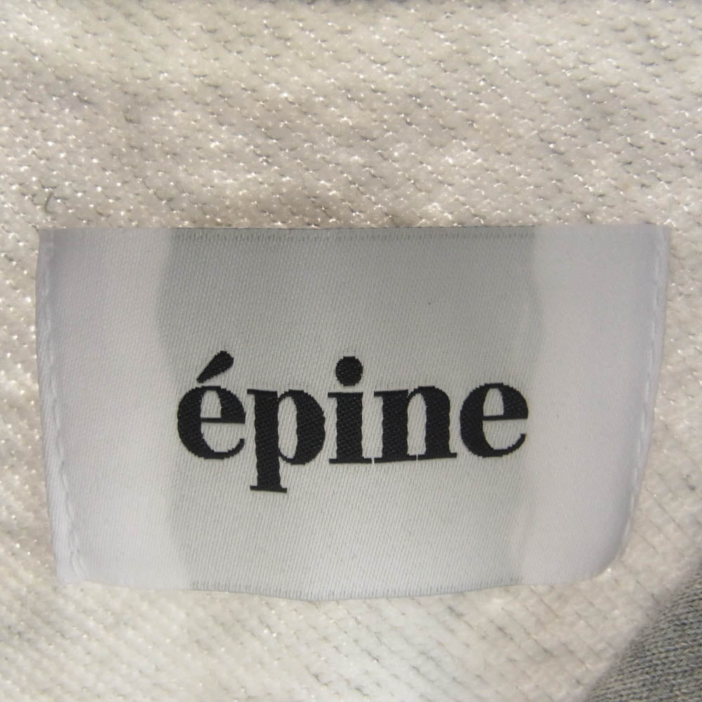 エピヌ e sport line half zip sweat スポーツライン ハーフジップ スウェット プルオーバー グレー系【美品】【中古】