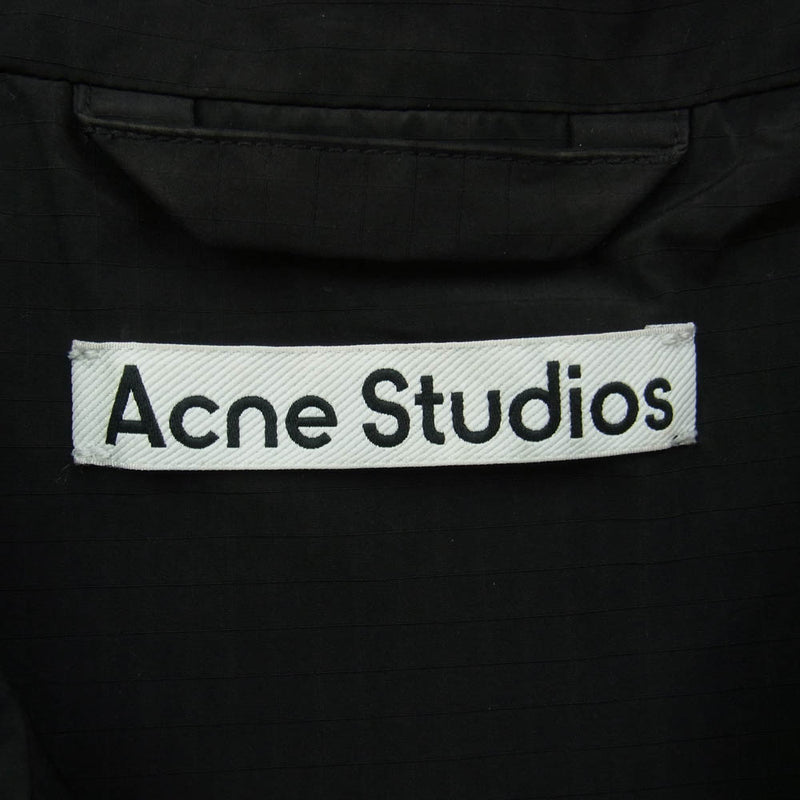 ACNE STUDIOS アクネストゥディオズ 24SS B90742 Ripstop リップストップ ナイロン トラックジャケット ブラック系 48【美品】【中古】