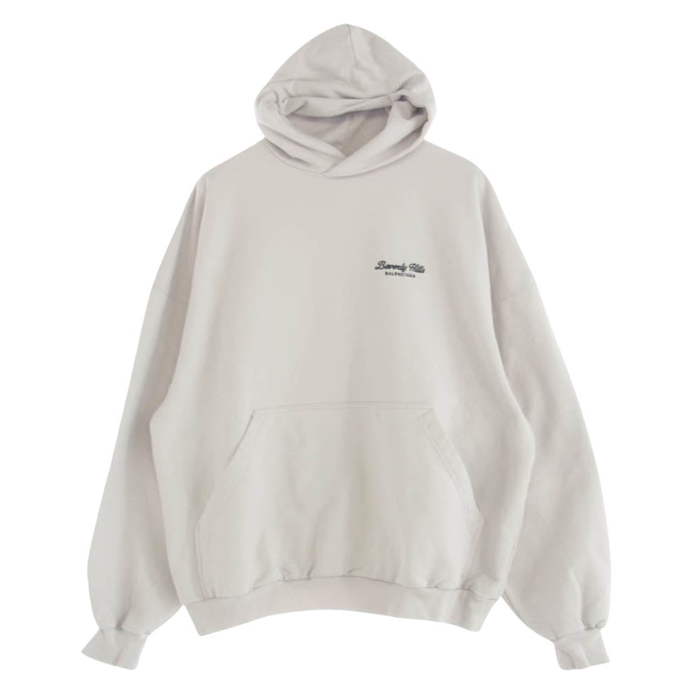 BALENCIAGA バレンシアガ 739024 TQVS7 BEVERLY HILLS HOODIE アーキタイプフリース オーバーサイズ パーカー フーディ オフホワイト パープルホワイト系 2【中古】