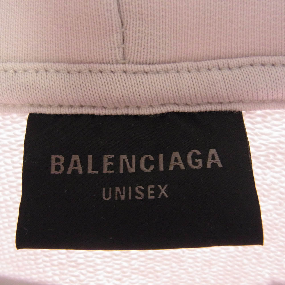 BALENCIAGA バレンシアガ 739024 TQVS7 BEVERLY HILLS HOODIE アーキタイプフリース オーバーサイズ パーカー フーディ オフホワイト パープルホワイト系 2【中古】