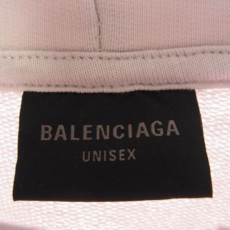 BALENCIAGA バレンシアガ 739024 TQVS7 BEVERLY HILLS HOODIE アーキタイプフリース オーバーサイズ パーカー フーディ オフホワイト パープルホワイト系 2【中古】