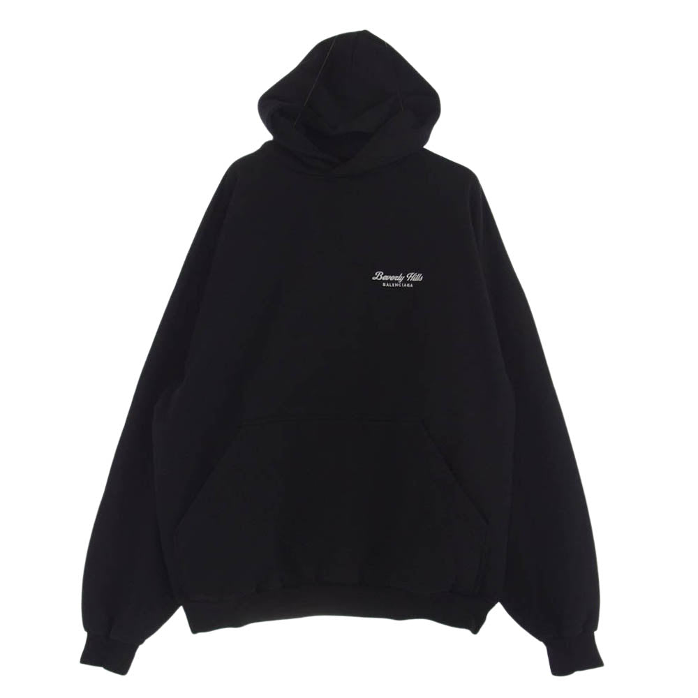 BALENCIAGA バレンシアガ 739024 TQVS7 BEVERLY HILLS HOODIE アーキタイプフリース オーバーサイズ パーカー フーディ ブラック ブラック系 2【中古】