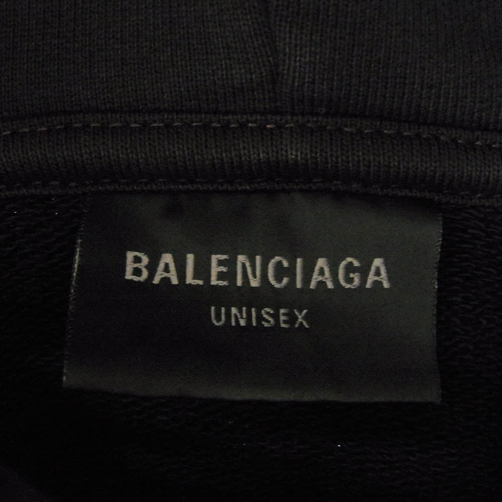 BALENCIAGA バレンシアガ 739024 TQVS7 BEVERLY HILLS HOODIE アーキタイプフリース オーバーサイズ パーカー フーディ ブラック ブラック系 2【中古】