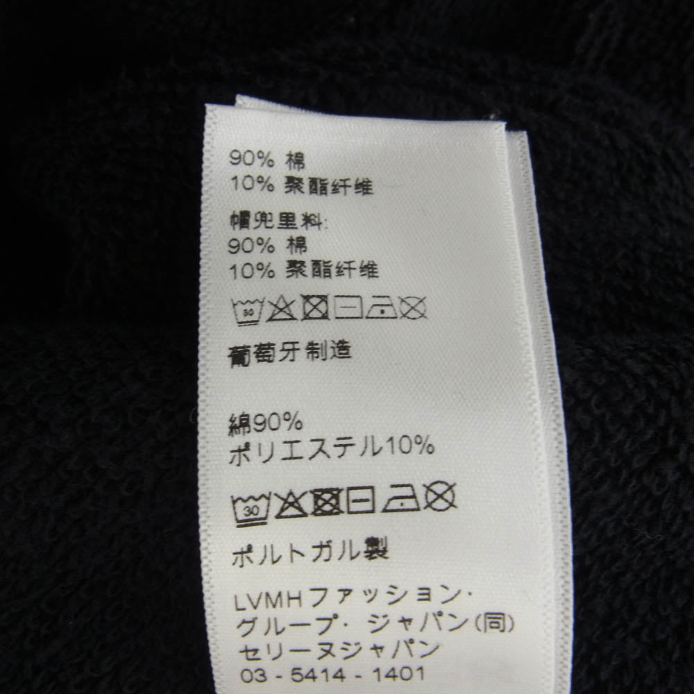 CELINE セリーヌ 2Y37G372Y.38AW コットンテリー ルーズ フーディー ロゴ刺繍 オーバーサイズ パーカー ブラック系 XXL【中古】