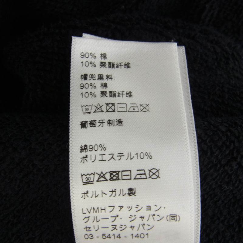 CELINE セリーヌ 2Y37G372Y.38AW コットンテリー ルーズ フーディー ロゴ刺繍 オーバーサイズ パーカー ブラック系 XXL【中古】