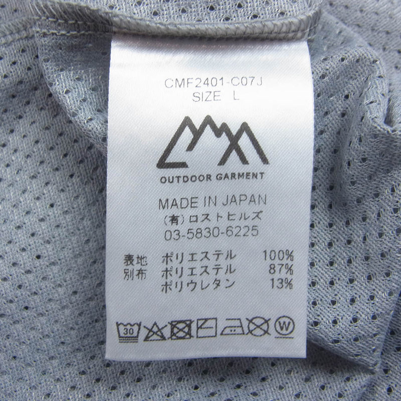 CMF OUTDOOR GARMENT シーエムエフアウトドアガーメント 24AW CMF2401-C07J QUICK DRY MESH TEE クイックドライ メッシュ 長袖 カットソー ロングスリーブ Tシャツ ロンT グレー系 L【新古品】【未使用】【中古】