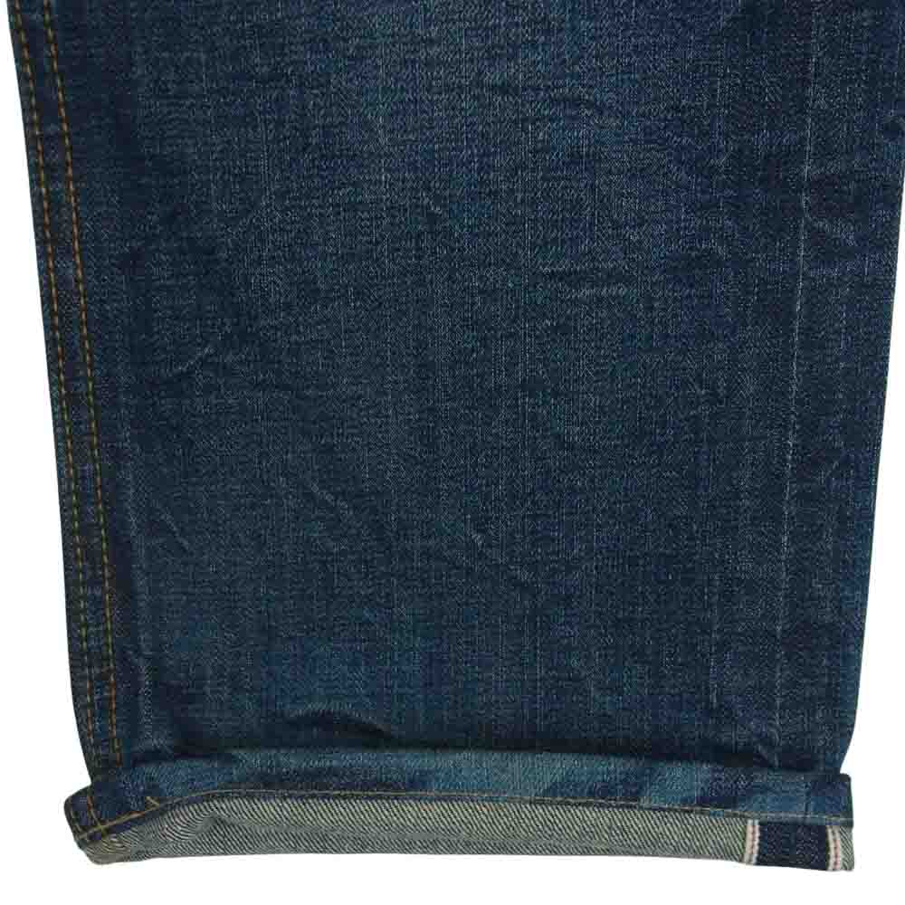 カルトオブインディビジュアリティ 622-237K ヴィンテージ加工 ストレート 5ポケット ボタンフライ デニム パンツ ジーンズ インディゴブルー系 W32 L34【中古】