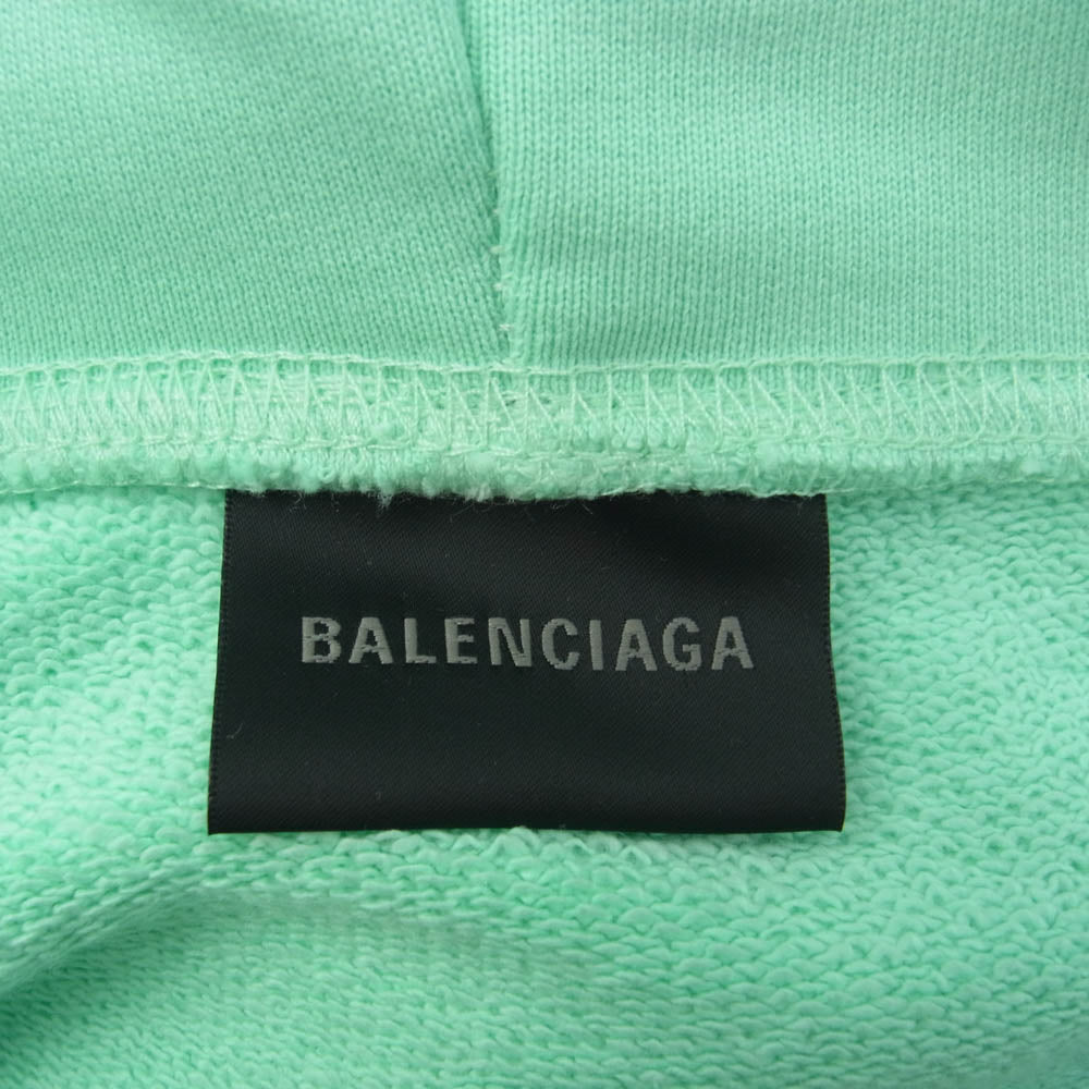 BALENCIAGA バレンシアガ 623451 TKVI9 キャンペーンロゴ ジップアップ パーカー フーディ ライトグリーン系 M【中古】