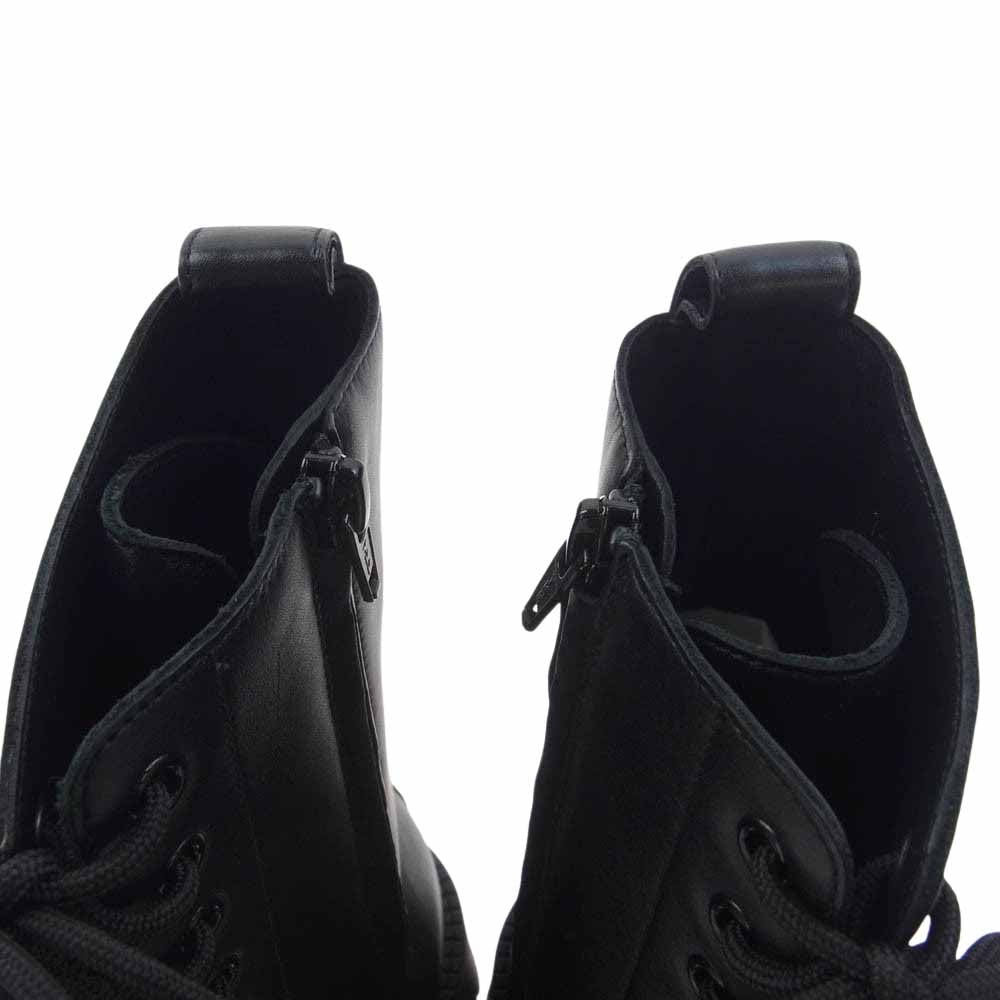 BALENCIAGA バレンシアガ 712638 RHINO BOOT LACEUP リノ レースアップ レザー ブーツ ブラック系 42【美品】【中古】