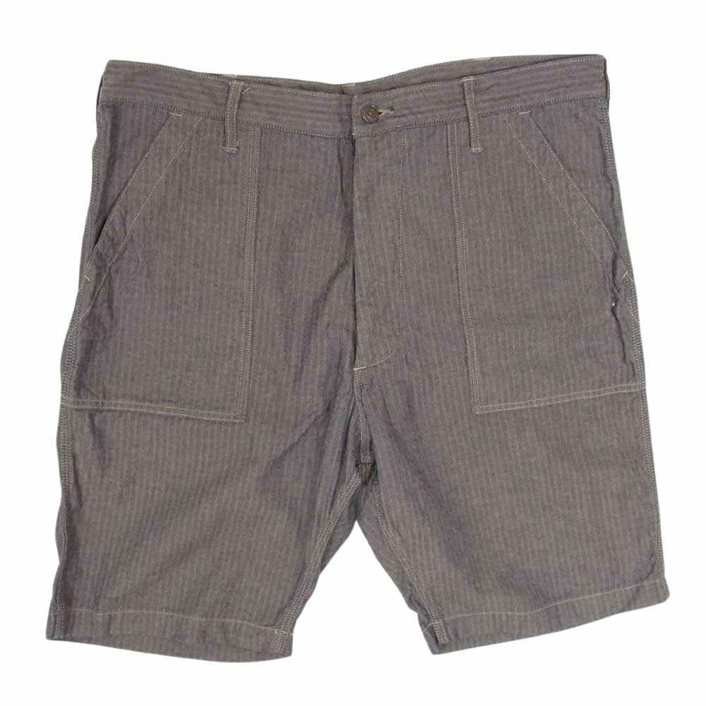 デラックスウェア ベイカー ショーツ ヘリンボーン ネイビー系 38【中古】