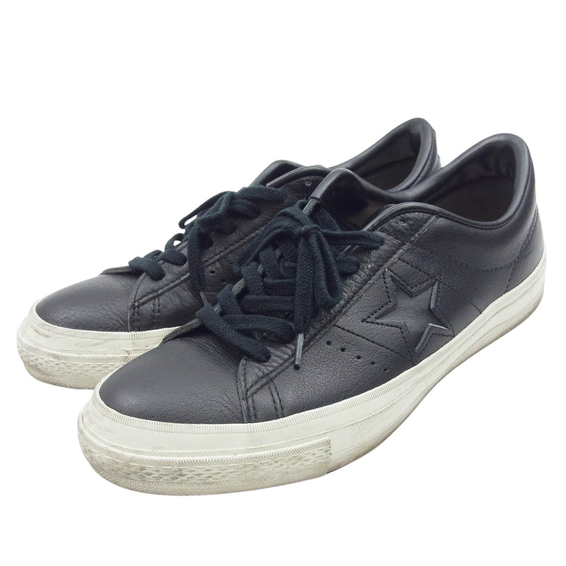 CONVERSE コンバース ONE STAR J EB LEATHER ワンスター レザー スニーカー ブラック系 US9.5【中古】