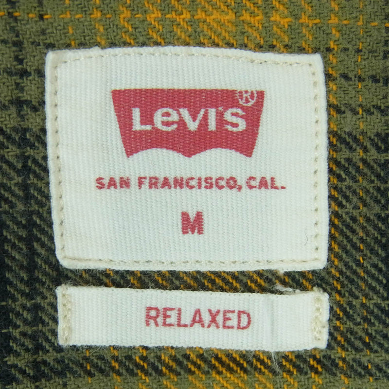 Levi's リーバイス PC9-19587-0260 クラッシックワーカー オンブレ チェック 長袖 シャツ イエロー系 M【中古】