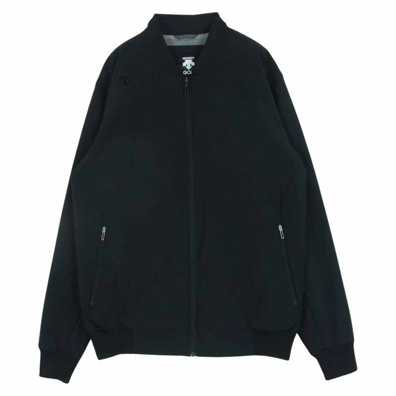 DESCENTE デサント 21AW DGMSJK02 GOLF ゴルフ レクタス 4WAY ロゴ ボンバー ジャケット ブルゾン ブラック系 L【中古】