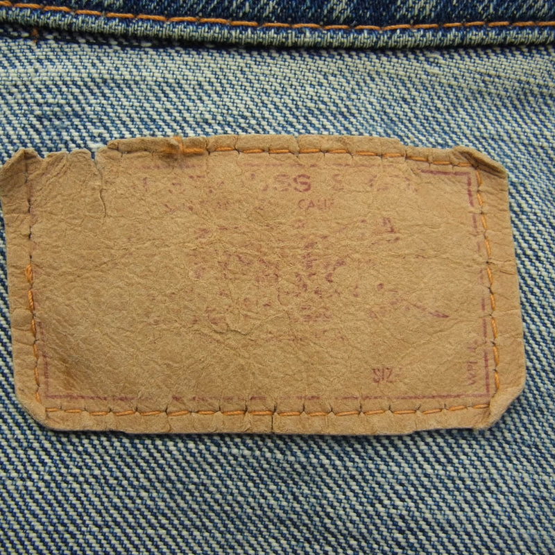 Levi's リーバイス 60s 70505 BIGE ボタン裏525 オリジナルヴィンテージ 両面不均等V ビッグE デニムジャケット Gジャン インディゴブルー系【中古】