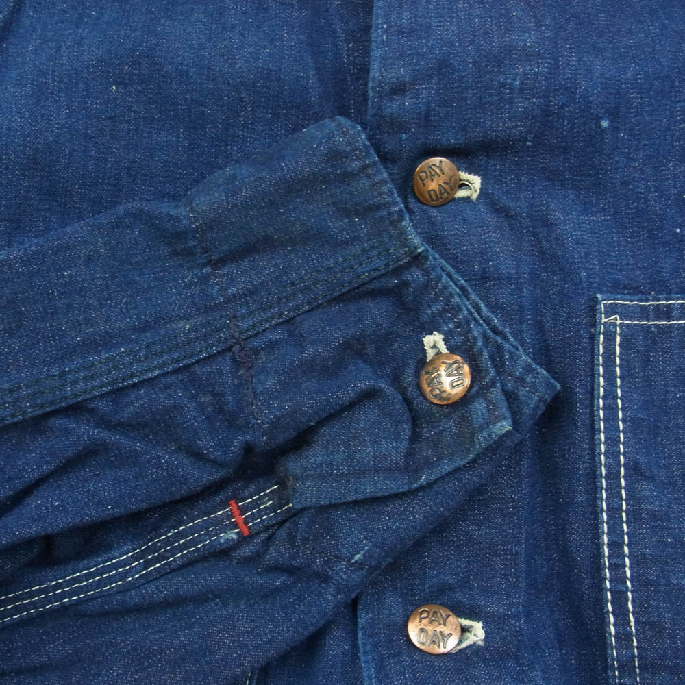 ペニーズ PAY DAY ペイデイ ヴィンテージ 50s デニム カバーオール ジャケット インディゴブルー系【中古】