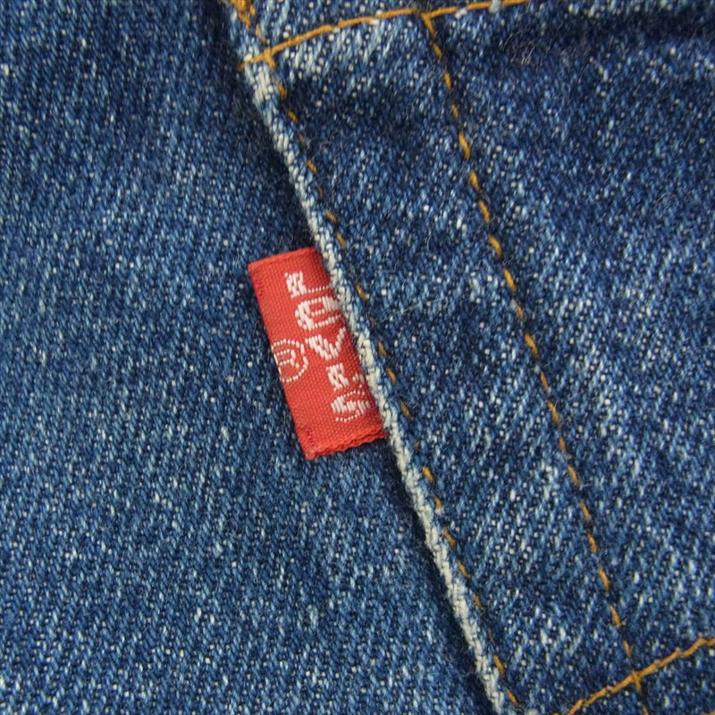 Levi's リーバイス 501 66前期 ボタン裏6 smalle スモールe CARE入り ボタンフライ 赤耳 ストレート デニムパンツ インディゴブルー系 W35【中古】