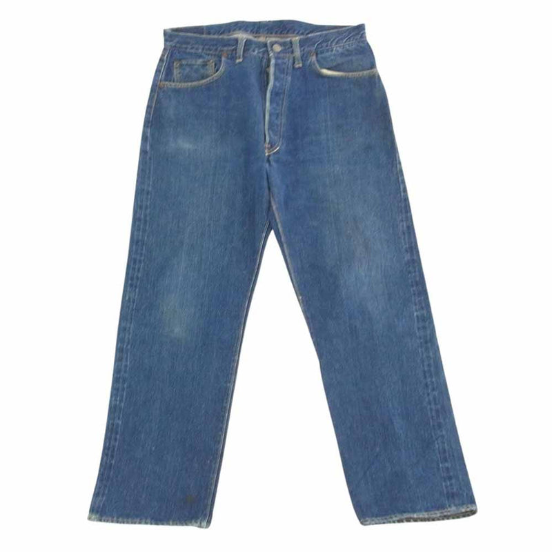 Levi's リーバイス 60s 501 A TYPE ボタン裏4 両面 不均等V 赤耳 ストレート デニムパンツ インディゴブルー系 W36【中古】