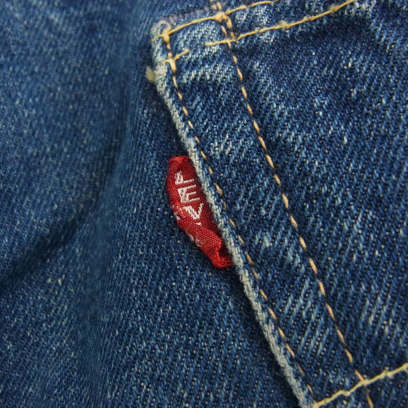 Levi's リーバイス 60s 501 A TYPE ボタン裏4 両面 不均等V 赤耳 ストレート デニムパンツ インディゴブルー系 W36【中古】