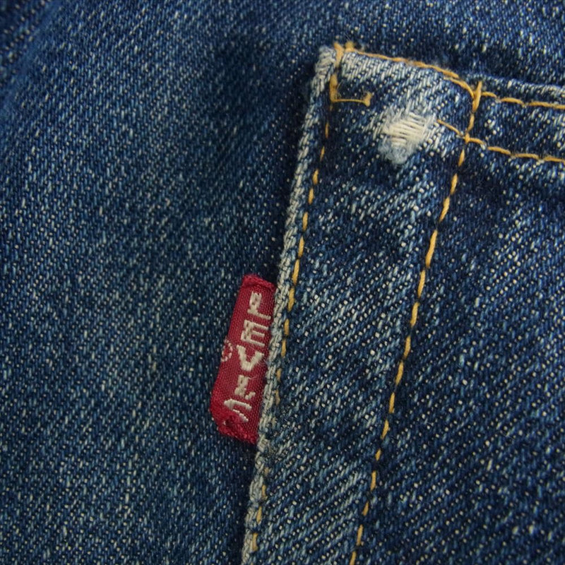 Levi's リーバイス 60s 501ZXX 革パッチ BIGE ビッグE 刻印ツメ 両面 均等V TALON ZIPPER タロン ジッパー 赤耳 ストレート デニムパンツ インディゴブルー系【中古】