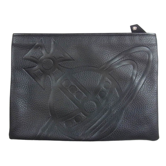 Vivienne Westwood ヴィヴィアンウエストウッド VWB590 オーブ  クラッチ バッグ ブラック系【中古】