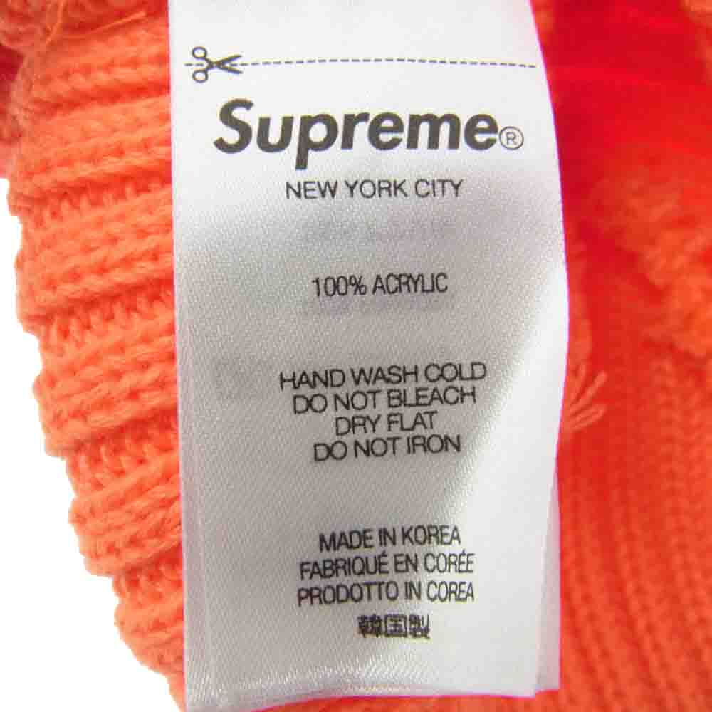 Supreme シュプリーム 24SS Overdyed Beanie オーバーダイド ボックスロゴ ニットキャップ ビーニー オレンジ系【中古】