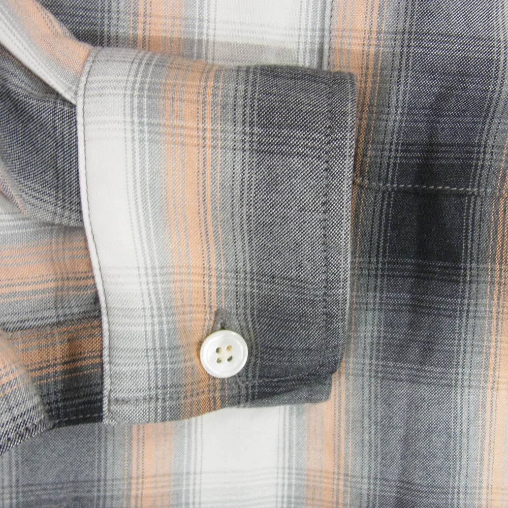 WACKO MARIA ワコマリア OMBRE CHECK OPEN COLLAR SHIRT オンブレチェック オープンカラー 長袖 シャツ マルチカラー系 S【中古】