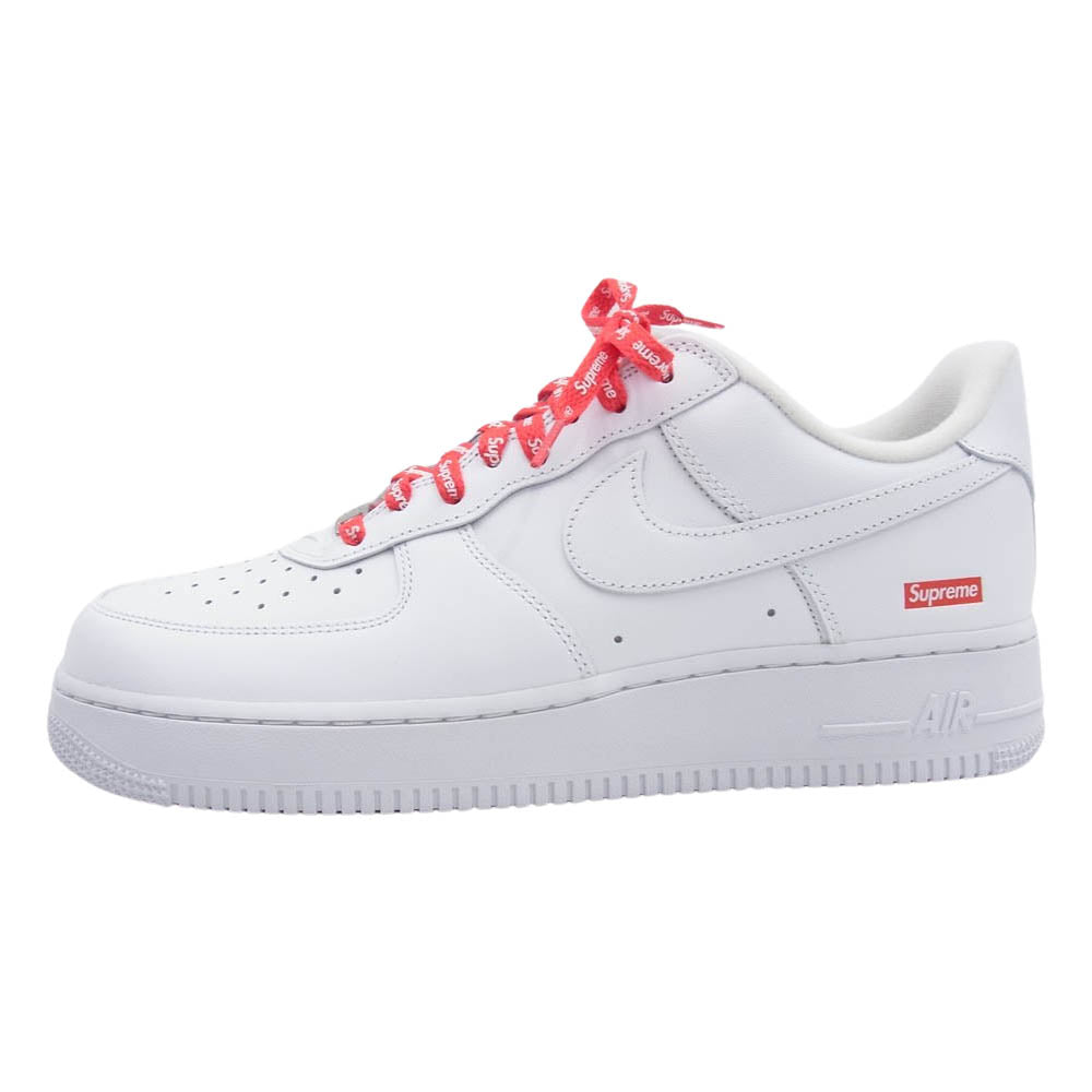 Supreme シュプリーム CU9225-100 × NIKE Air Force 1 Low White AF1 ナイキ エアフォース ワン ロー スニーカー ホワイト系 27.5cm【美品】【中古】