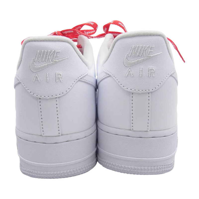 Supreme シュプリーム CU9225-100 × NIKE Air Force 1 Low White AF1 ナイキ エアフォース ワン ロー スニーカー ホワイト系 27.5cm【美品】【中古】