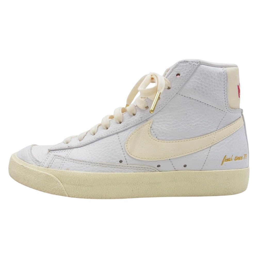 NIKE ナイキ CW6421-100 BLAZER MID 77 POPCORN ブレーザー ミッド ポップコーン スニーカー オフホワイト系 24.5cm【中古】