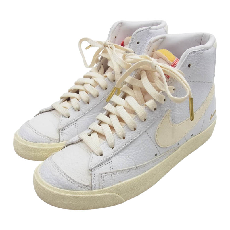 NIKE ナイキ CW6421-100 BLAZER MID 77 POPCORN ブレーザー ミッド ポップコーン スニーカー オフホワイト系 24.5cm【中古】