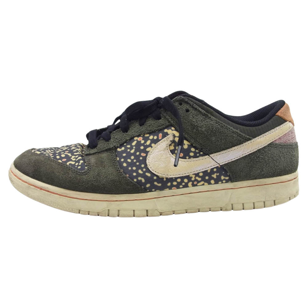 NIKE ナイキ FN7523-300 Dunk Low Rainbow Trout Sequoia Alabaster-Safety Orange ダンク ロー スニーカー カーキ系 29cm【中古】