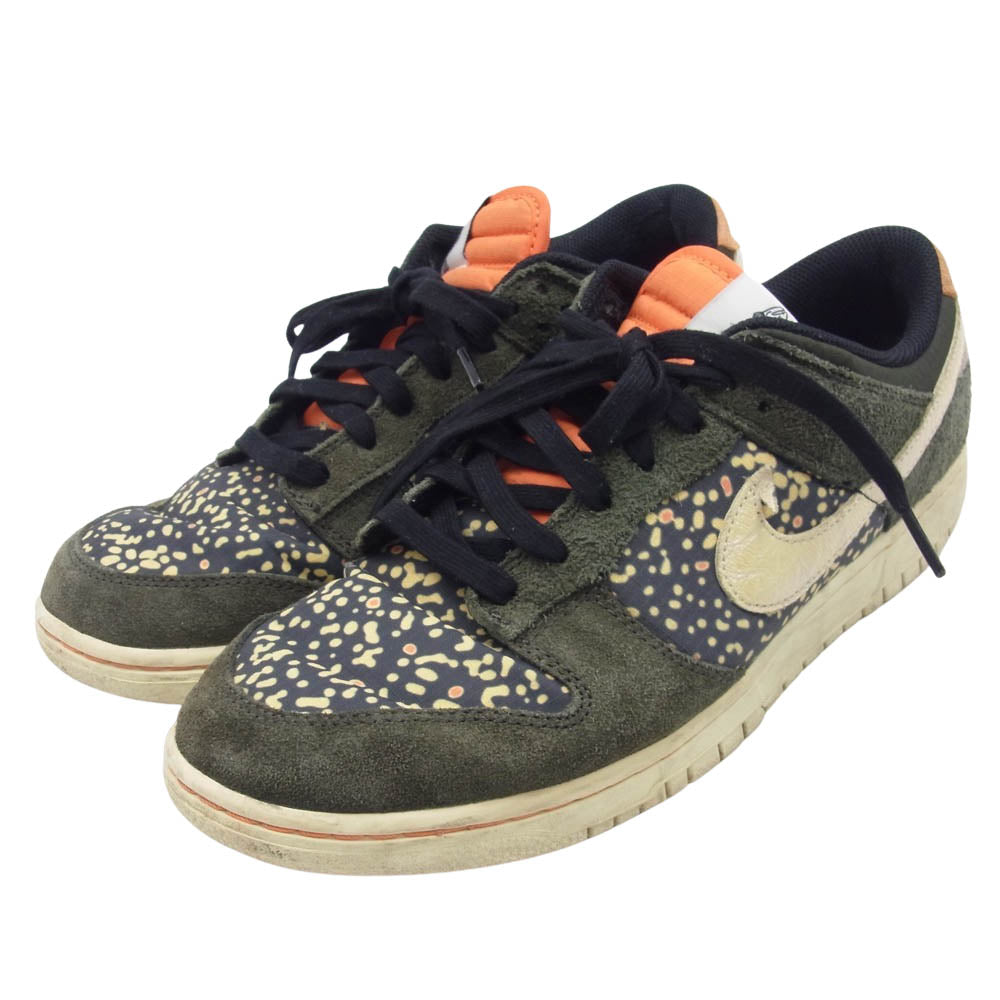 NIKE ナイキ FN7523-300 Dunk Low Rainbow Trout Sequoia Alabaster-Safety Orange ダンク ロー スニーカー カーキ系 29cm【中古】