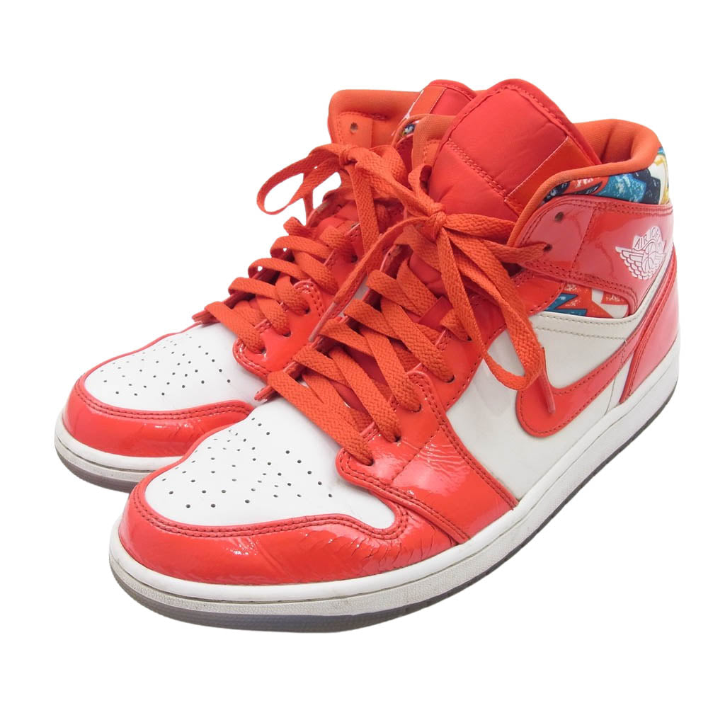 NIKE AIR JORDAN ナイキ ジョーダン DC7294-600 Air Jordan 1 Mid Barcelona Sweater Red Patent AJ1 エアジョーダン ミッド スニーカー レッド系 29cm【中古】