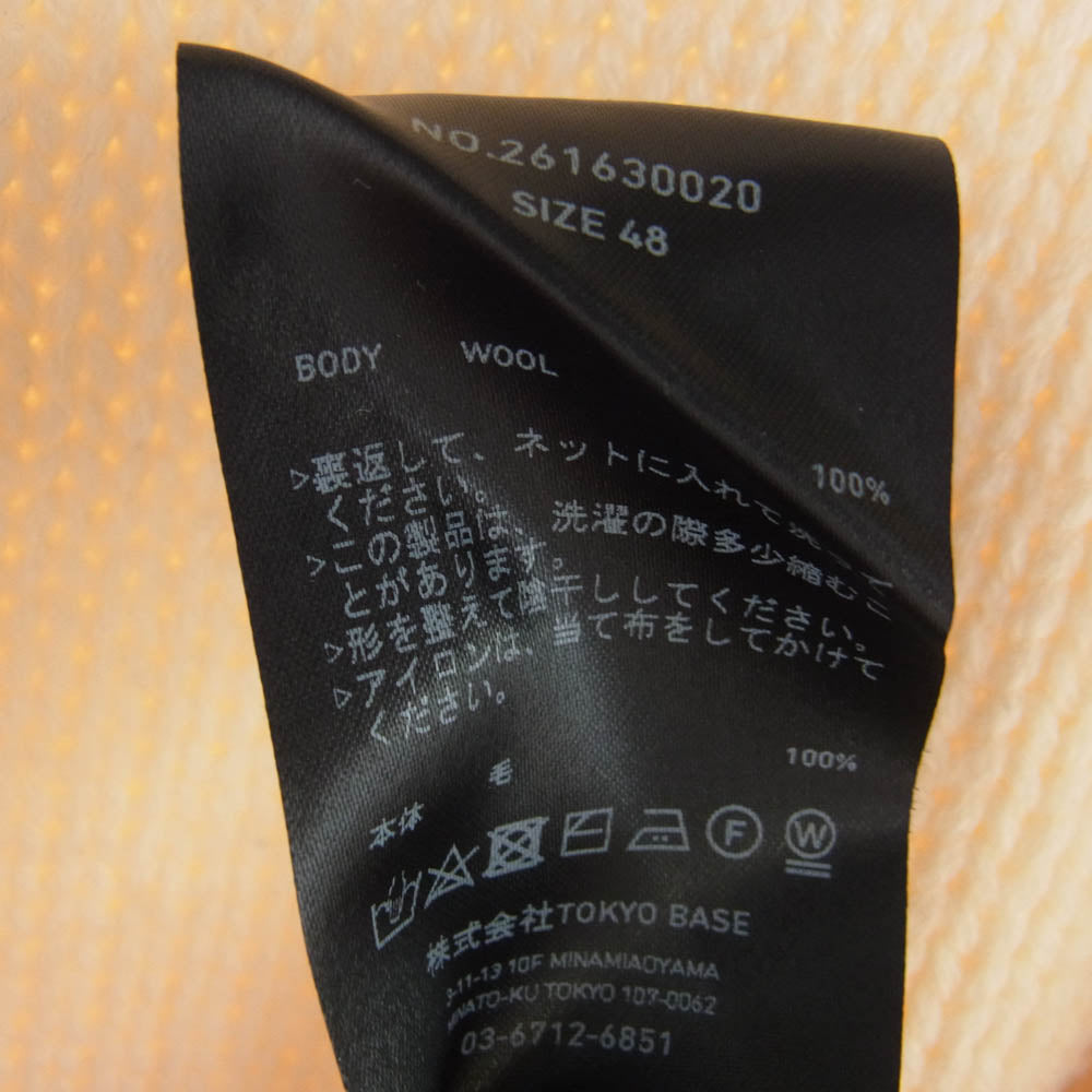ザパーマメントアイ 261630020 Wool Middle Gauge C/N Knit PO ウール ミドルゲージ ニット プルオーバー セーター オフホワイト系 48【中古】