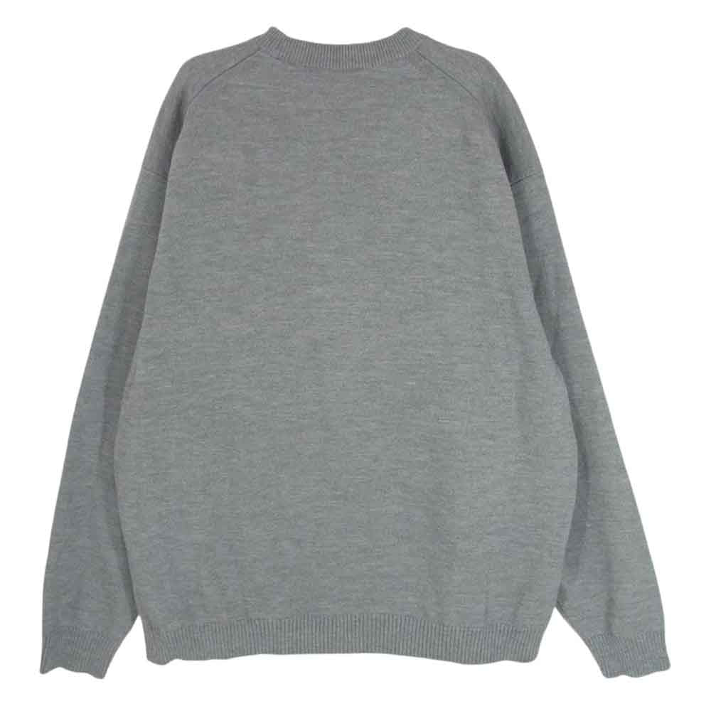 ATON エイトン 24AW KRAGCM0102 WOOL WASHI ウール和紙 クルーネック ニット セーター グレー系 06【中古】