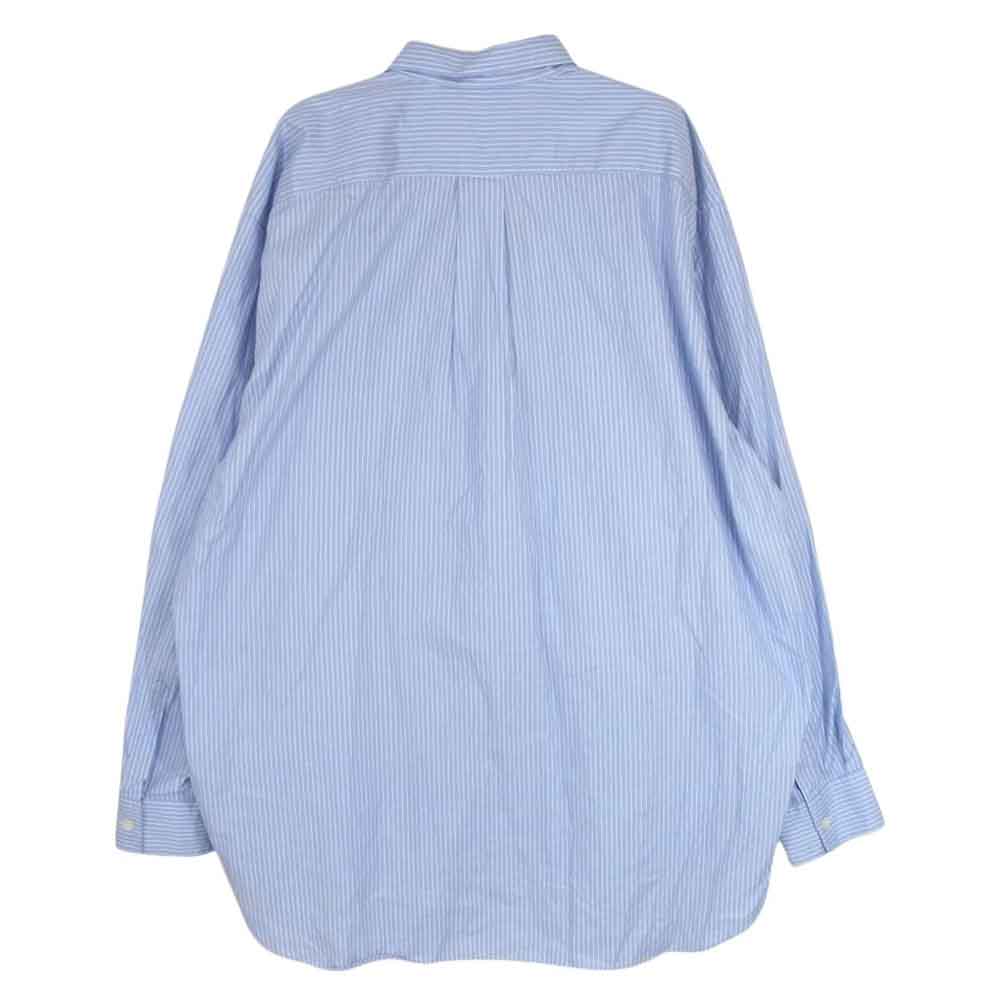 COMME des GARCONS コムデギャルソン SHIRT シャツ FI-B035 フランス製 STRIPE OVERSIZED LS SHIRT ストライプ 長袖 シャツ ブルー系 M【中古】