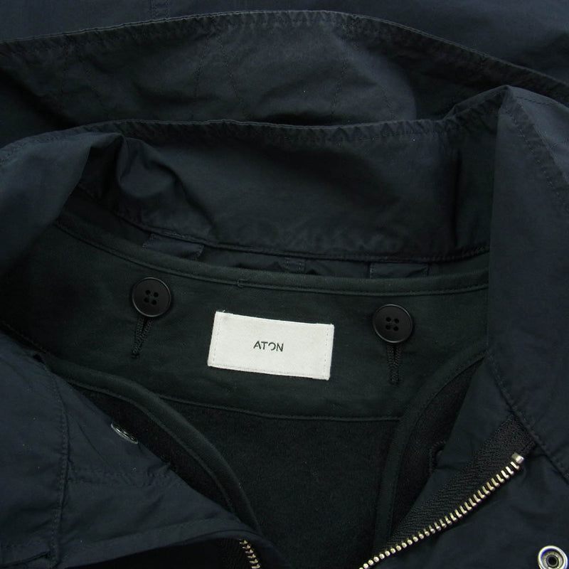 ATON エイトン 22AW JKAGNW0800 AIR VENTILE SHORT MODS COAT エアーベンタイル ショート モッズコート ネイビー系 04【中古】