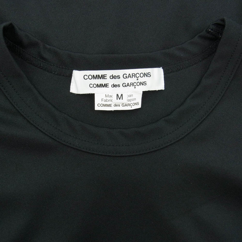 COMME des GARCONS コムデギャルソン AD2023 コムデギャルソンコムデギャルソン コムコム AD2023 RM-T010 レイヤード ノースリーブ カットソー タンクトップ ブラック系 M【中古】