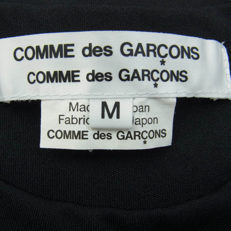 COMME des GARCONS コムデギャルソン AD2023 コムデギャルソンコムデギャルソン コムコム AD2023 RM-T010 レイヤード ノースリーブ カットソー タンクトップ ブラック系 M【中古】