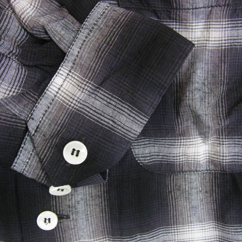 SUGAR CANE シュガーケーン SC29120 RAYON OMBRE CHECK OPEN SHIRT レーヨン オンブレ チェック オープン シャツ ブラック系 M【中古】