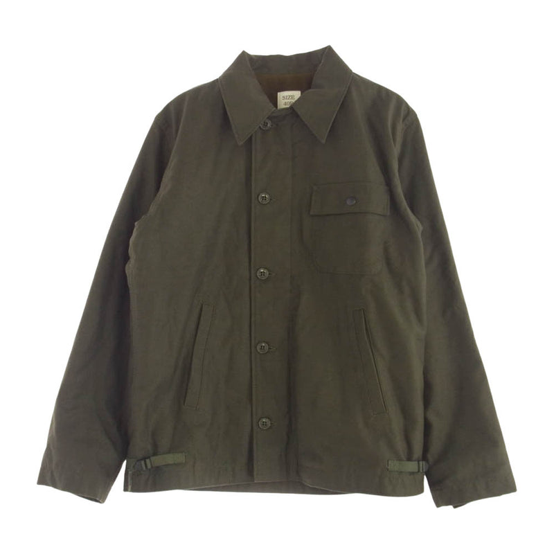 HOUSTON ヒューストン A-2 DECK JACKET デッキ ジャケット カーキ系 40R【中古】