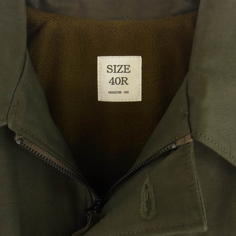 HOUSTON ヒューストン A-2 DECK JACKET デッキ ジャケット カーキ系 40R【中古】